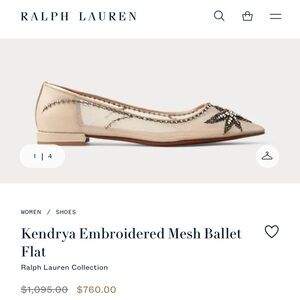 NEW Size 39.5 Ralph Lauren Collection Flats